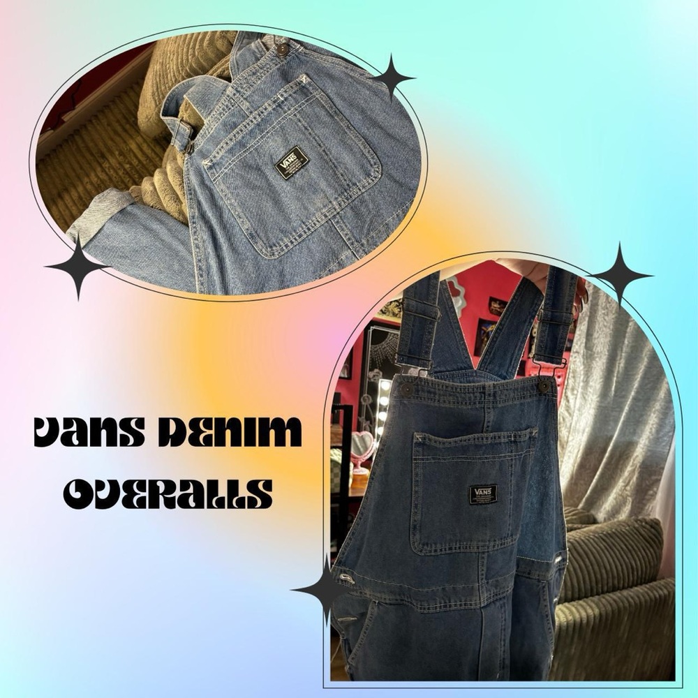 vans denim overalls